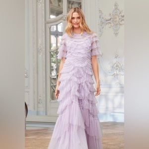 Needle & Thread Marilla Ruffle Gown in Lilac